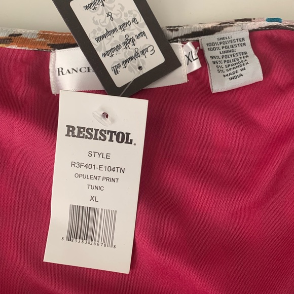 Rancho Estancia 2 pc set, tunic top and pink full western skirt Large L XL NWT - Picture 5 of 5